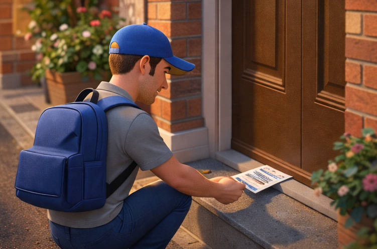 Entrega de volante en puerta